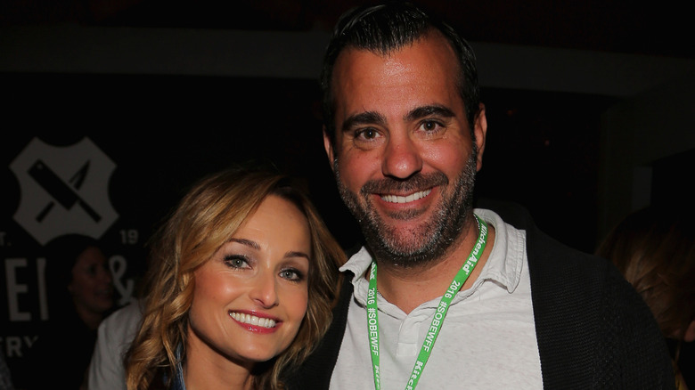 Giada De Laurentiis and Shane Farley pose together with wide smiles