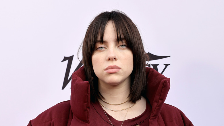 Billie Eilish straight brown hair