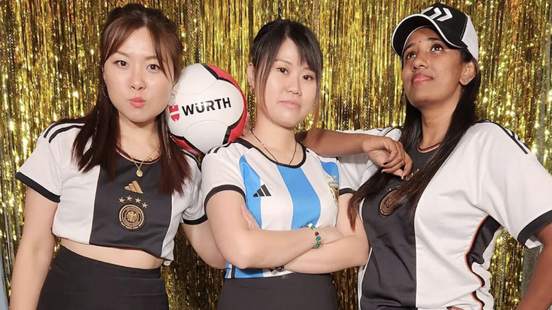 women wearing soccer jersey 