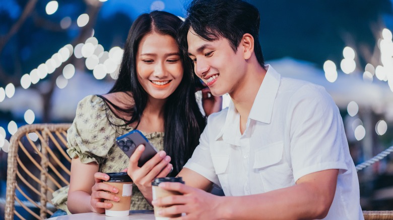 two people on a date