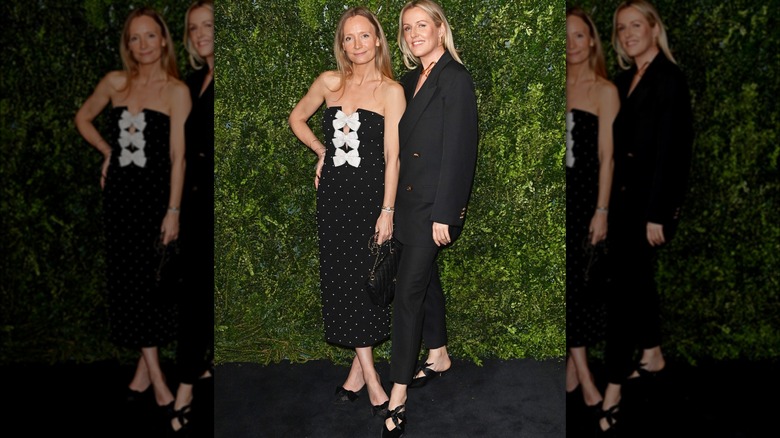 Bow-adorned shoes and dress