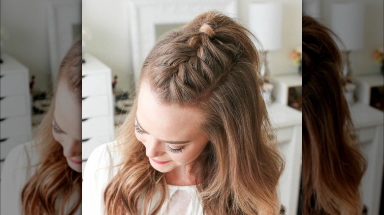 A woman with a mohawk braid