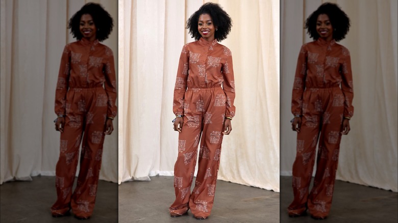 CultureCon guest wearing brown jumpsuit