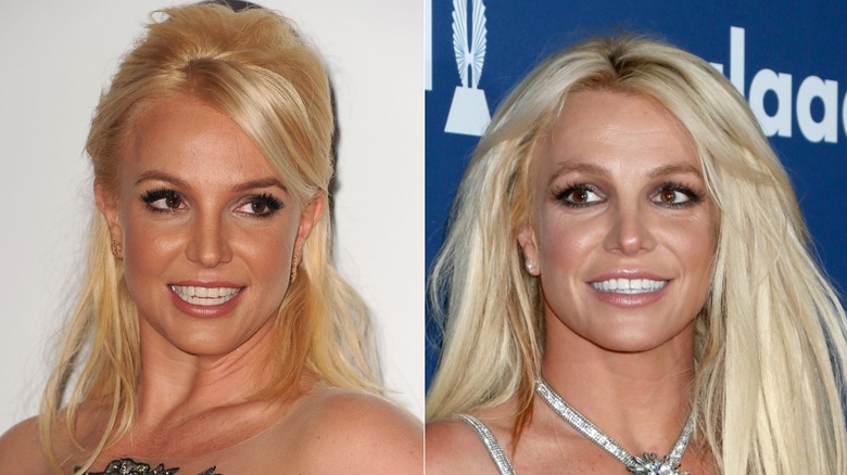 Britney Spears in 2014 and 2018
