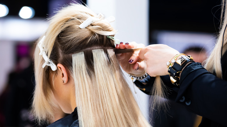 Hair extension application