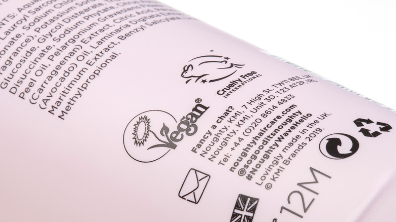 Bottle with cruelty-free bunny symbol