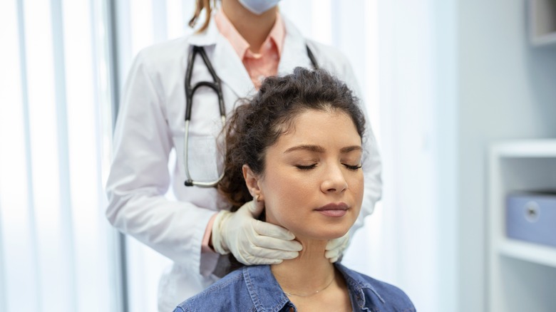 Woman at doctor's appointment