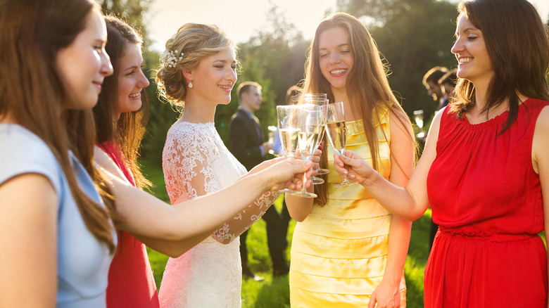 Women sharing a toast