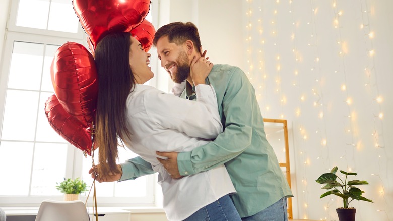 Couple dancing on Valentine's Day 