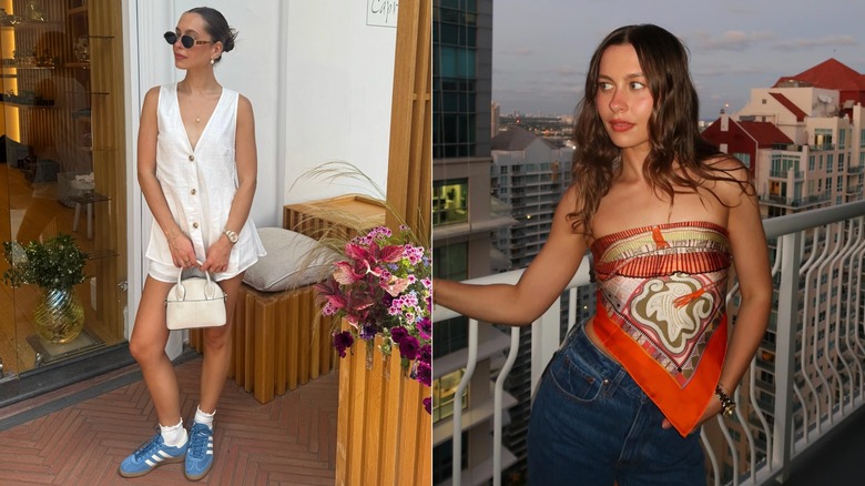 Side-by-side images of Natasha Perry in 2024