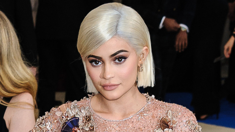 Kylie Jenner in a blond wig at the 2017 Met Gala