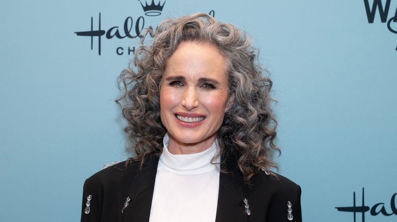 Andie MacDowell smiling