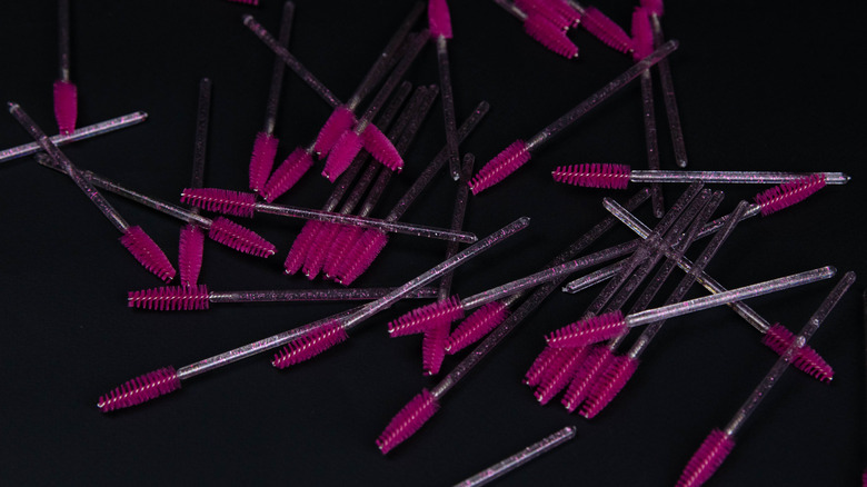 Clean pink mascara spoolies