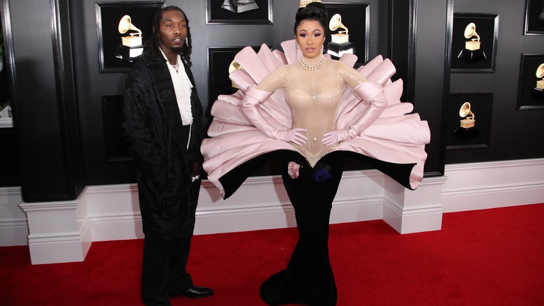 Cardi B dress pearls