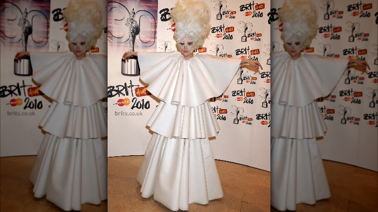 white lady gaga ruffles