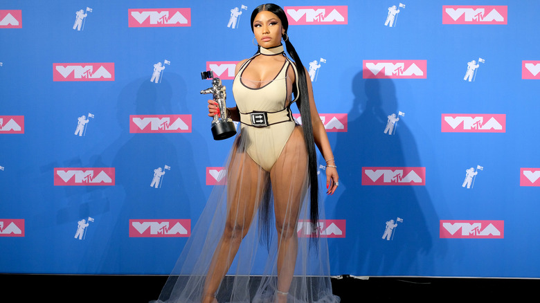 nicki minaj swimsuit tulle