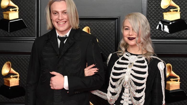 Phoebe Bridgers skeleton outfit red carpet