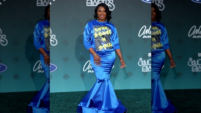 Ta'Rhonda Jones blue dress tracksuit