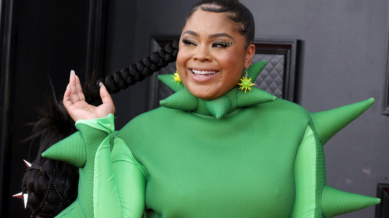 dinosaur green suit grammys