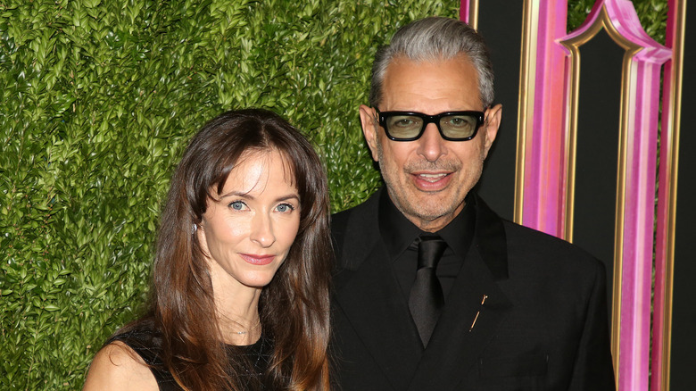 Jeff Goldblum and Emilie Livingston on the red carpet.