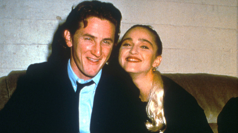 Sean Penn and Madonna smiling together in 1987
