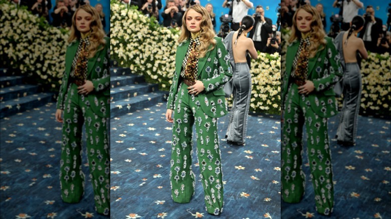 Joey King samples the sage green trend at the Met Gala