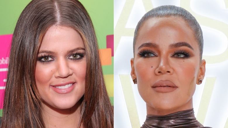 Khloe Kardashian in 2008 and 2022