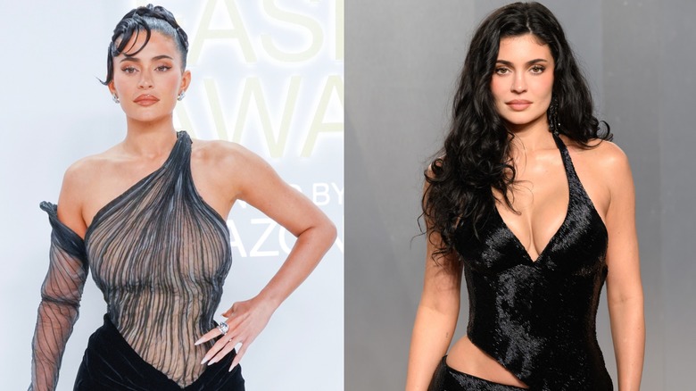 Side-by-side photos showing Kylie Jenner's weight loss
