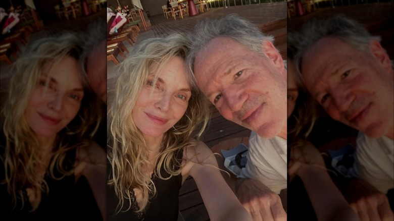Michelle Pfeiffer posing in a selfie with her husband David E. Kelly.