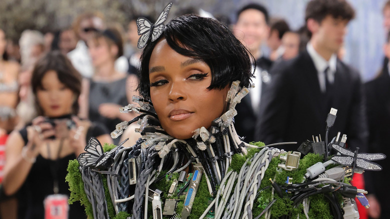 Close-up of Janelle Monáe at the 2026 Met Gala