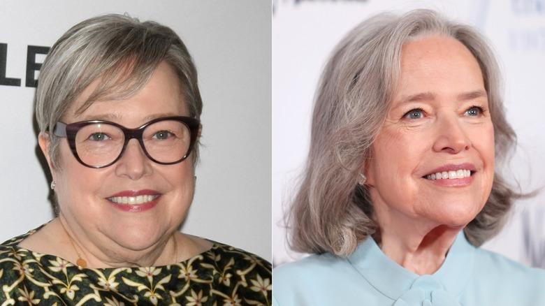 Side-by-side photos showing Kathy Bathes' facial weight loss