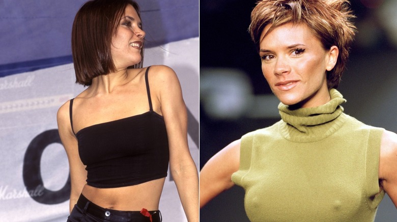 Victoria Beckham before and after her breast augmentation
