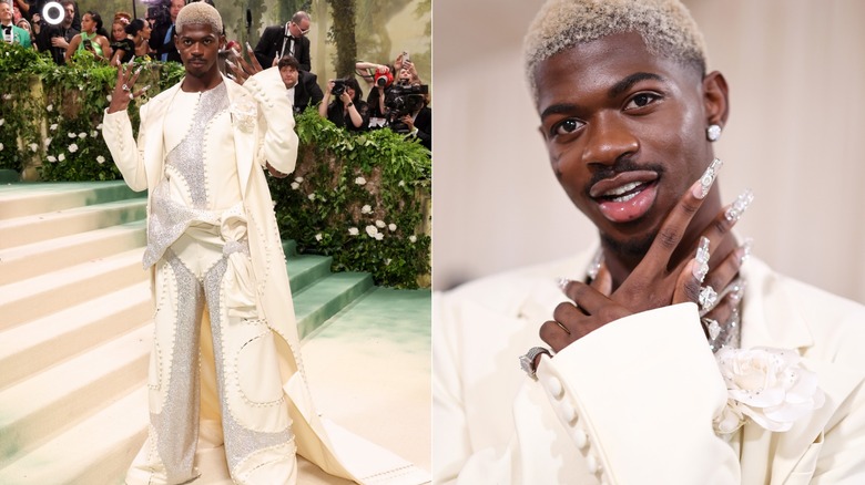 Lil Nas X at The 2024 Met Gala red carpet.