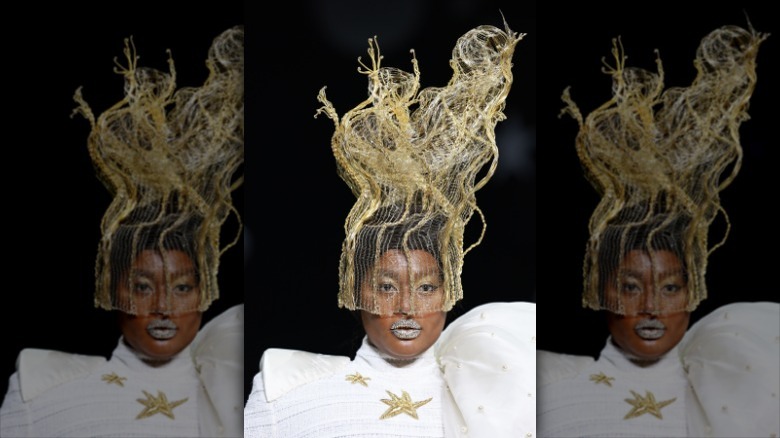 model at Thom Browne show