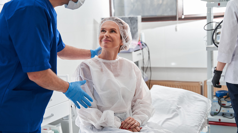 woman preparing for surgery