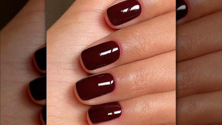 cherry mocha nails