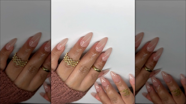 Woman with long nails