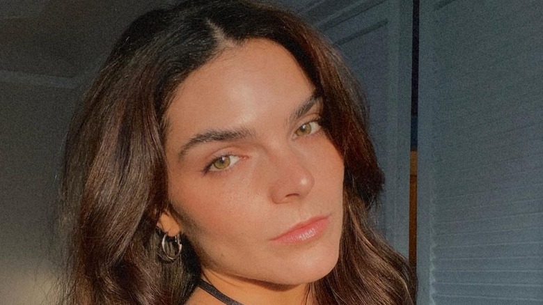 Girl with chocolate cherry hair