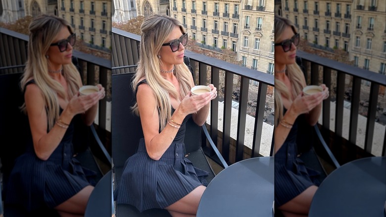 Christina Haack drinking coffee