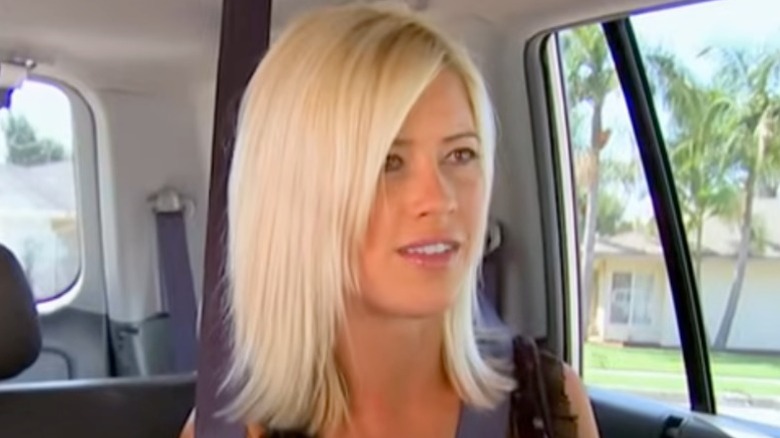 Christina Haack in a car on the first episode of Flip or Flop