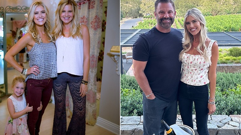 Christina Haack stands with her daughter and friend, and with her boyfriend