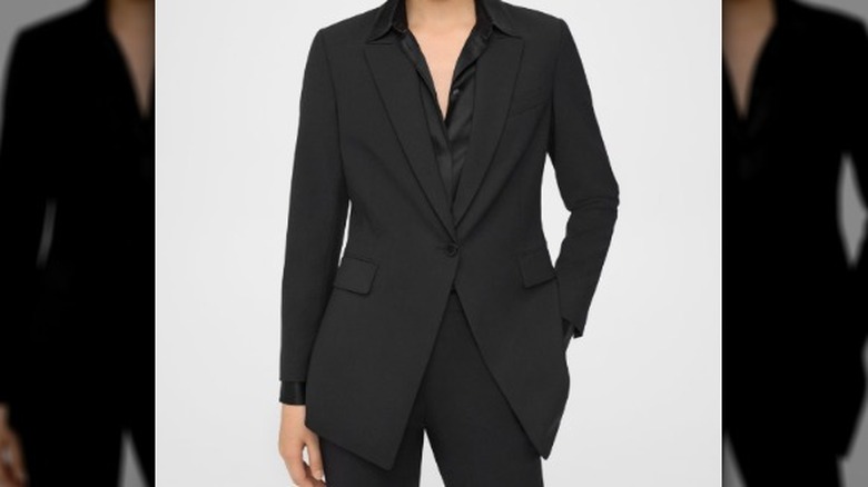 asian american woman black blazer