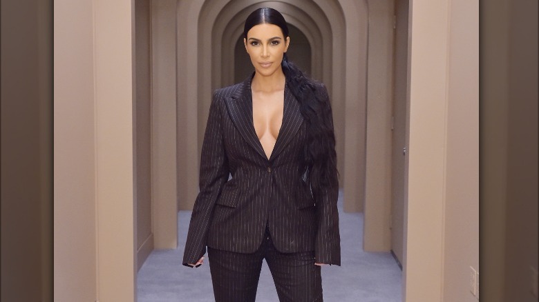 kim kardashian blazer suit