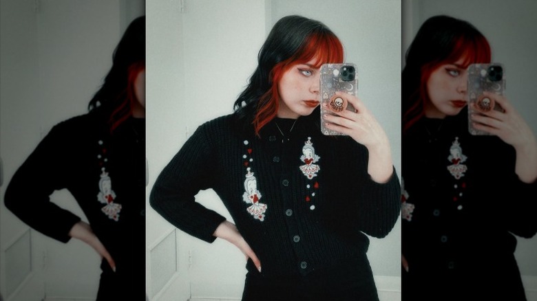 Goth clowncore outfit