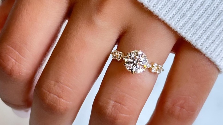 cluster engagement ring