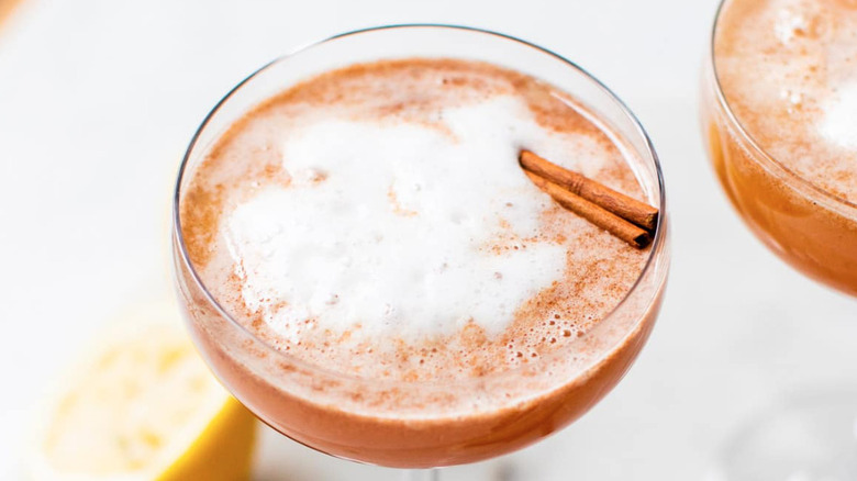 cocktail glass with tequila sour