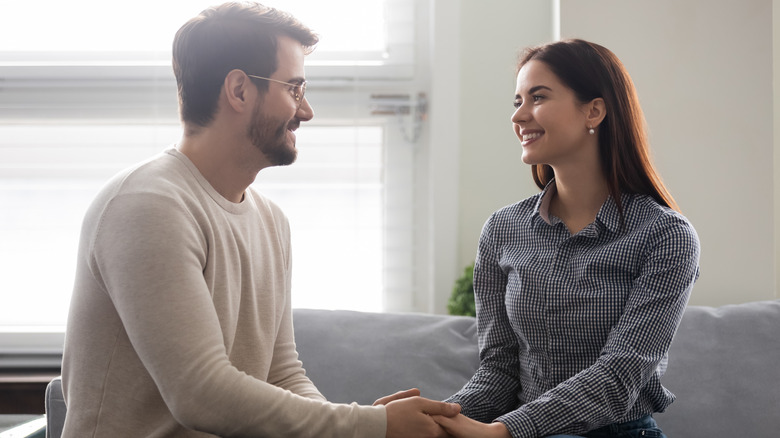 couple smiling at each other