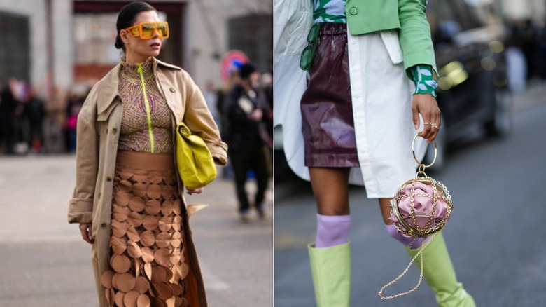 Lime green and pastel accessories