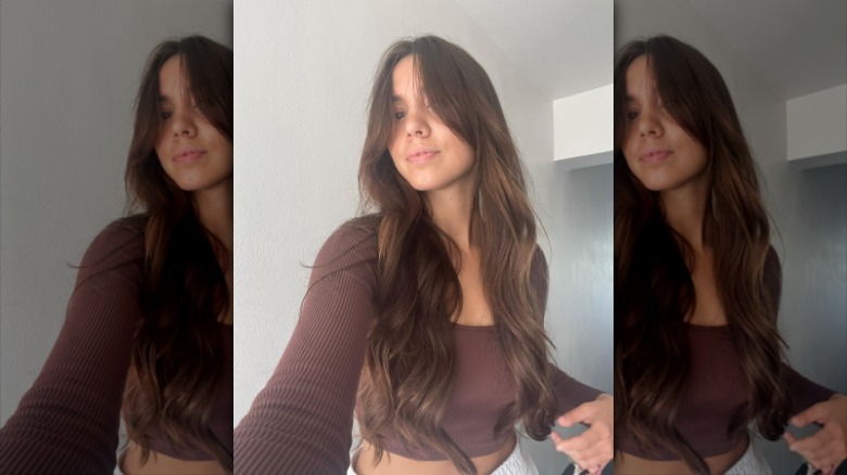 woman with long concave layers