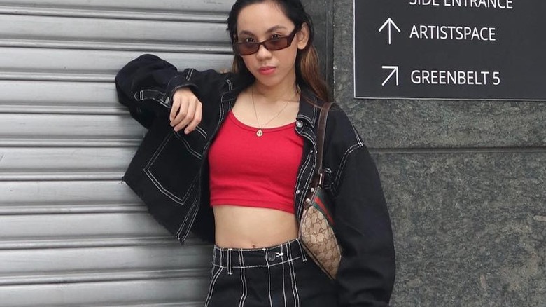 Contrast stitching outfit